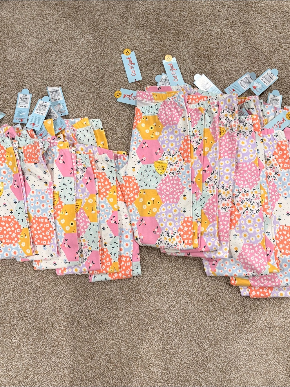24 pair lot, brand new with tags Cat and Jack Girls Leggings